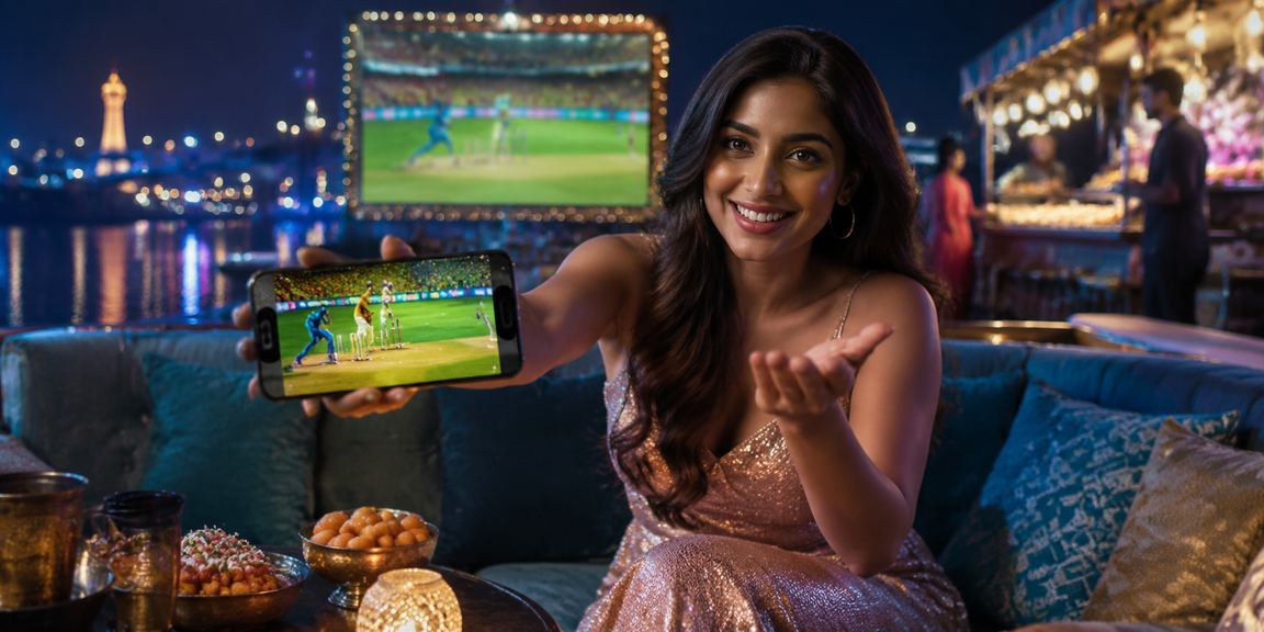 Ahmedabad riverfront with vibrant cricket betting nightlife